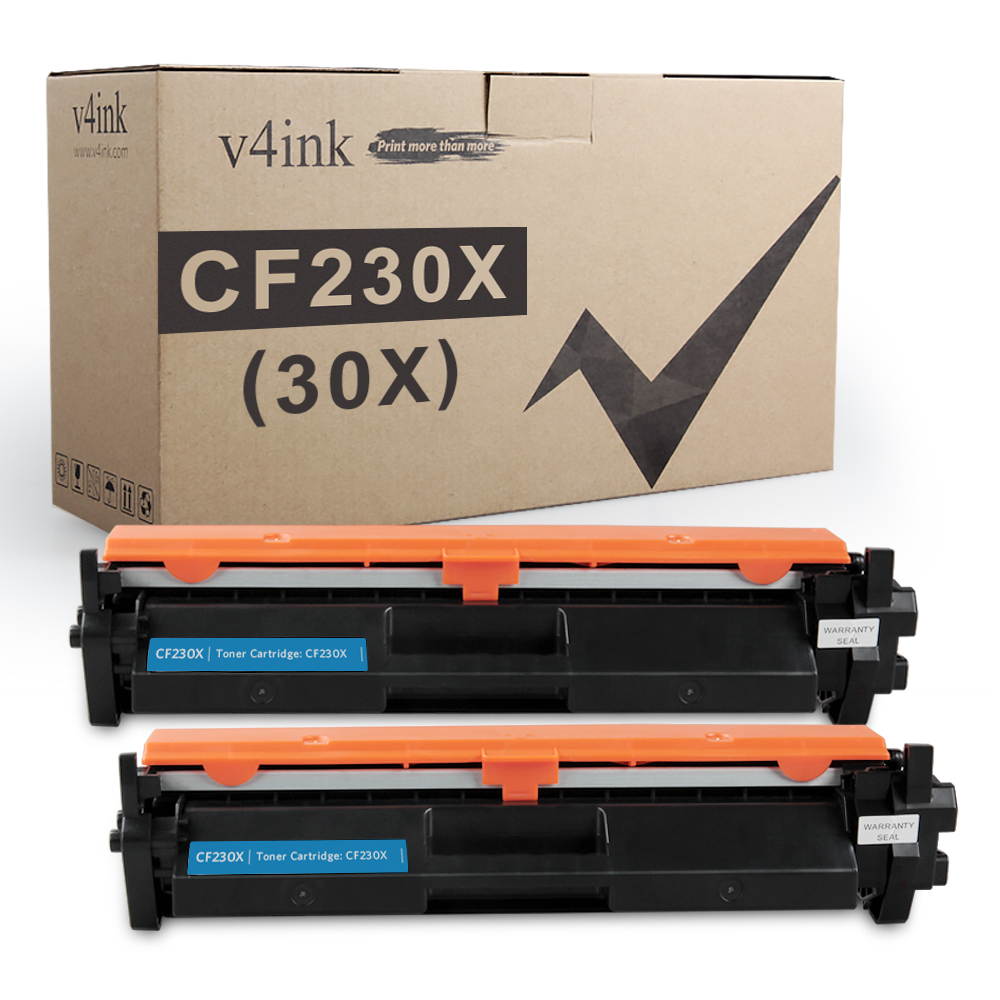V4INK Compatible HP CF230X 30X Toner Cartridge (2-Pack) High Yield with chip for HP Laserjet Pro MFP M227fdw M227fdn M227sdn M227 M203dw M203d M203dn M203 203dw Printer