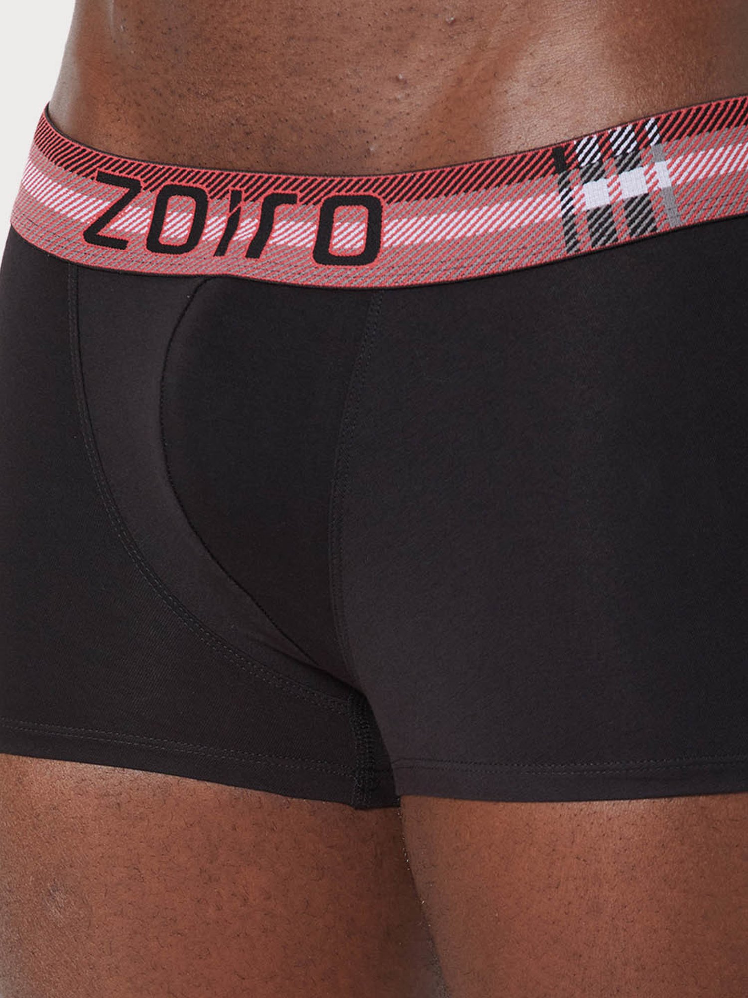Zoiro Black Regular Fit Trunks - Pack Of 2