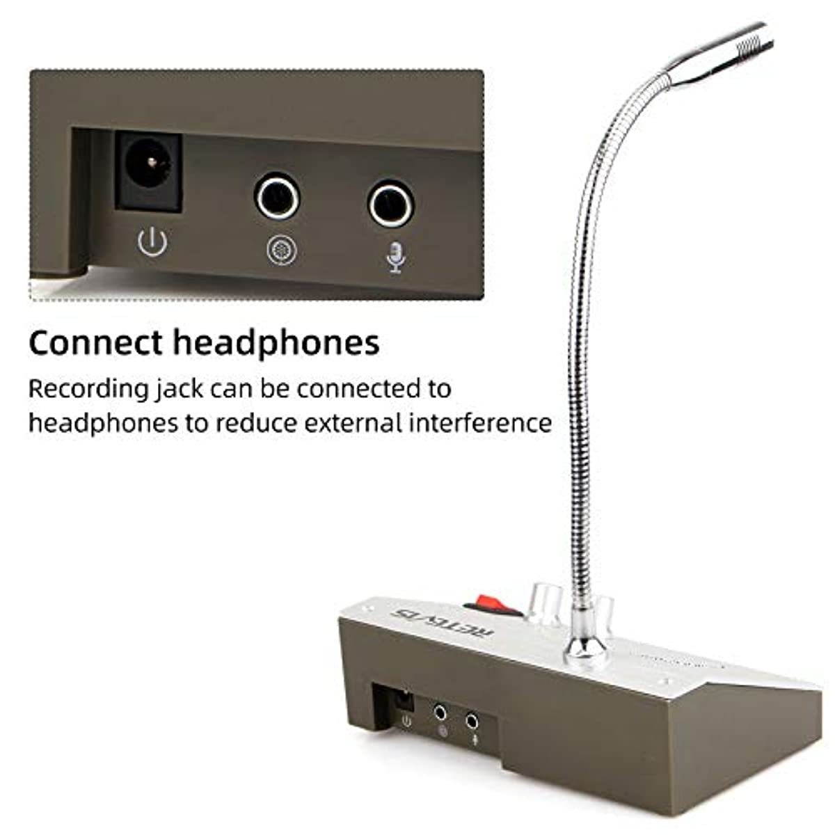 Retevis RT-9908 Window Speaker System,Intercom System for Business,Microphone Intercom,Window Intercom Speaker for Bank,Counter,Store,Restaurant