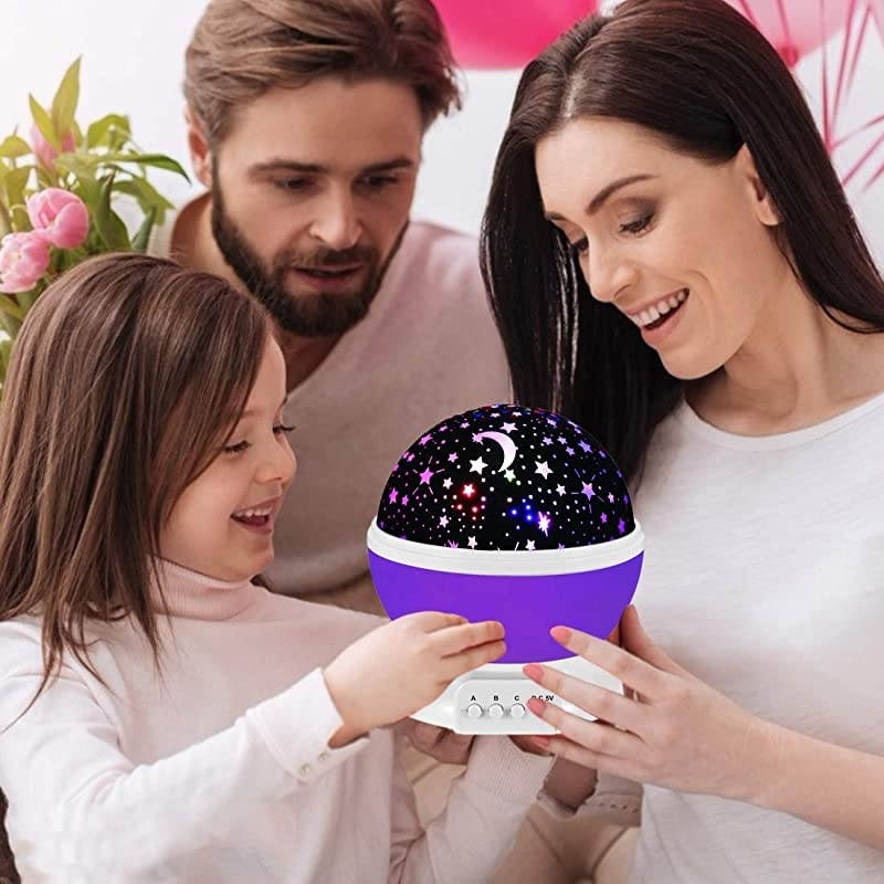 Projector Night Light for Kids Moon Night Lights ry Rotating Projection Lamp Party Favor Gifts for 312 Year Old Girls Boys Toys Age 312 Christmas Gifts Purple