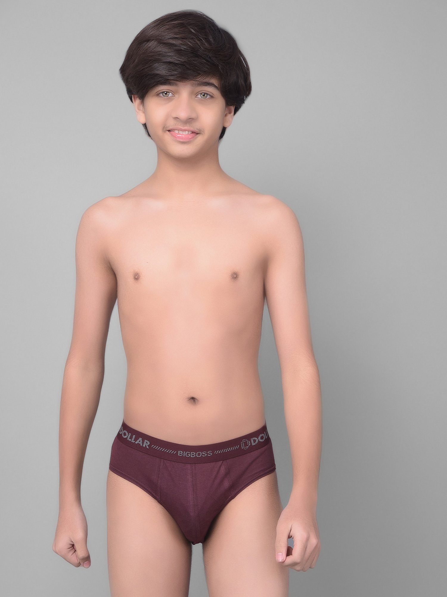 Dollar Bigboss Boys Multicolor Solid Briefs (Pack Of 3)