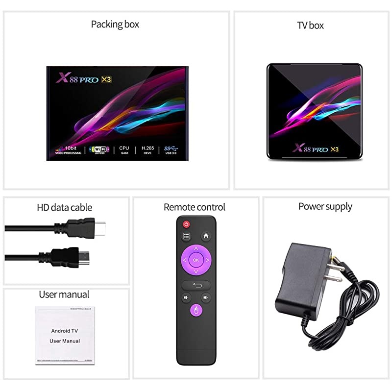 100 TV Box X10 Smart Box with Backlit Wireless Mini Keyboard 4GB RAM 32GB ROM RK3318 QuadCore 64bit CortexA53 Support 24GHz 5GHz WiFi 4K UHD Bluetooth 40