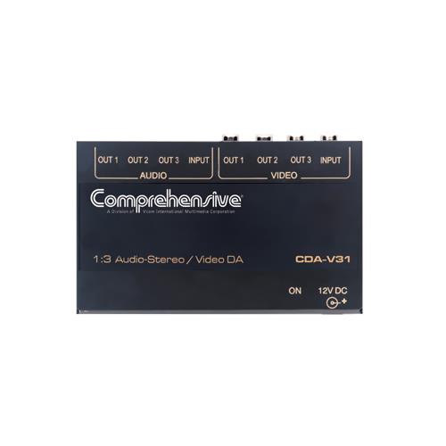 Comprehensive 1x3 Composite Video-Stereo Audio DA