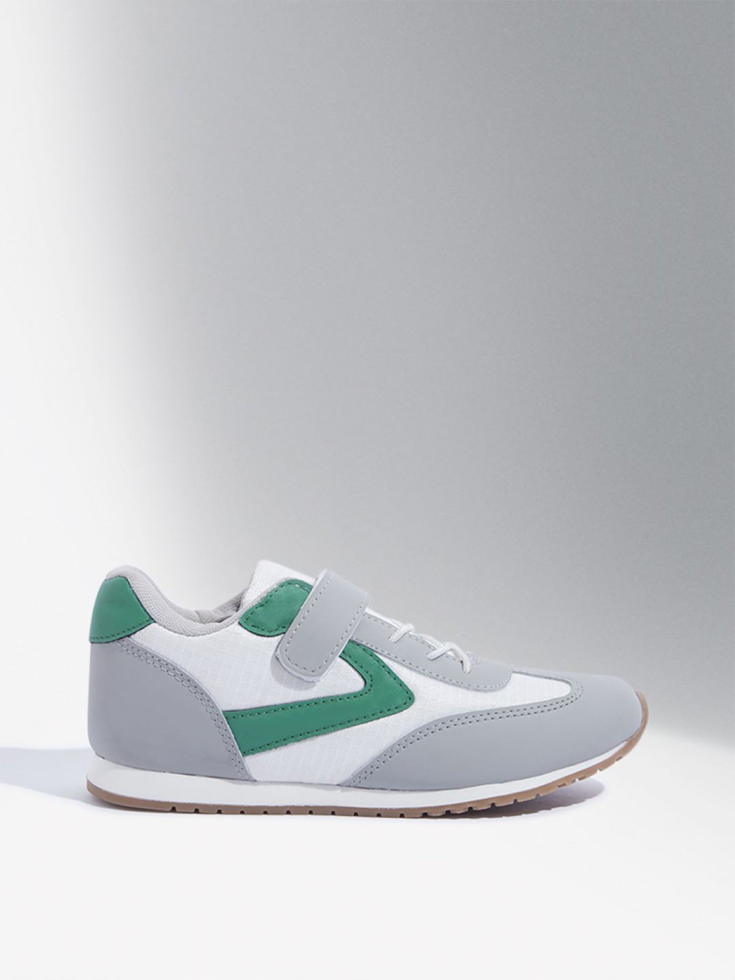 Yellow by Westside Grey Colour-Blocked Velcro Shoes