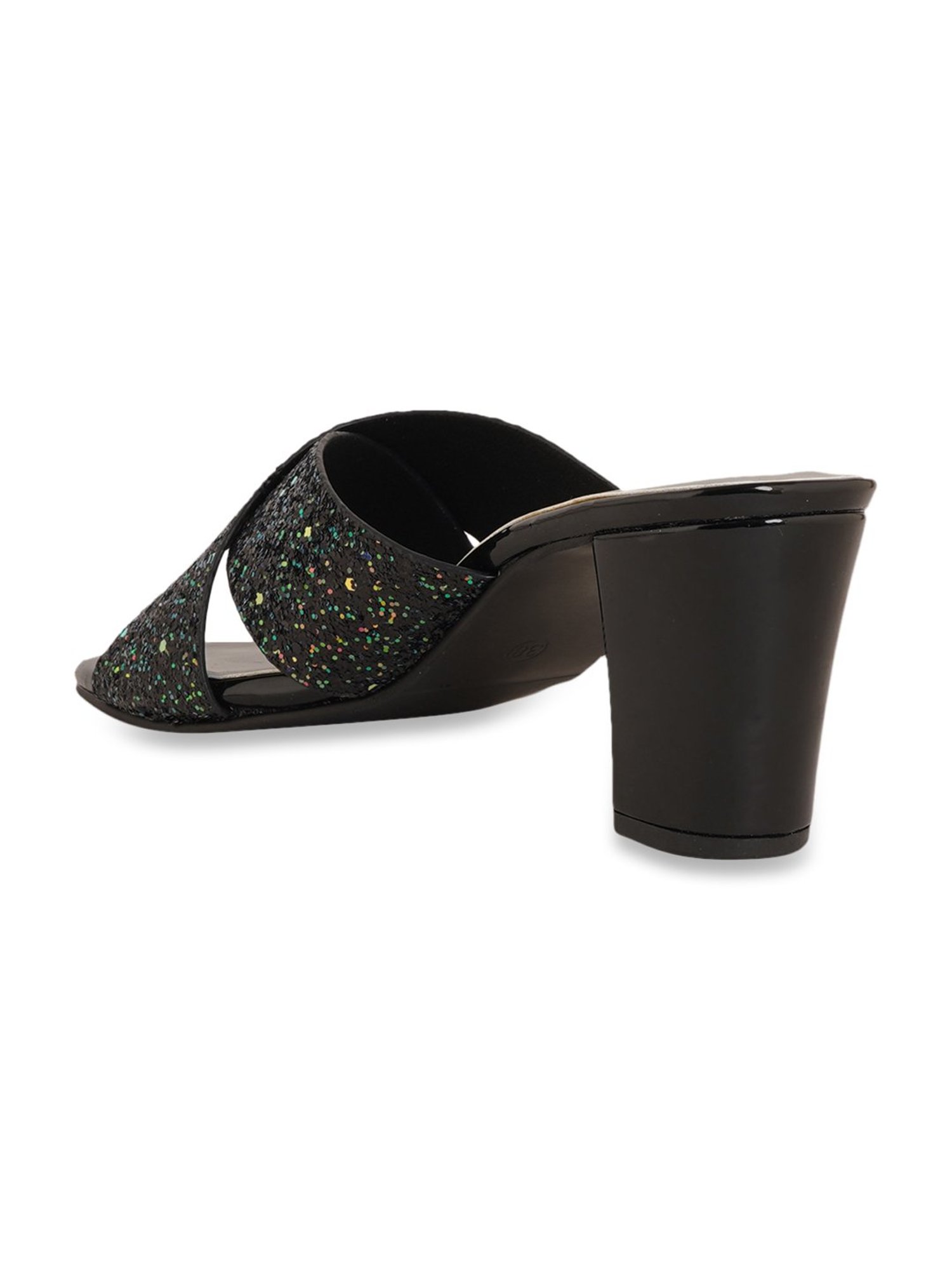 Pelle Albero Women's Black Cross Strap Sandal