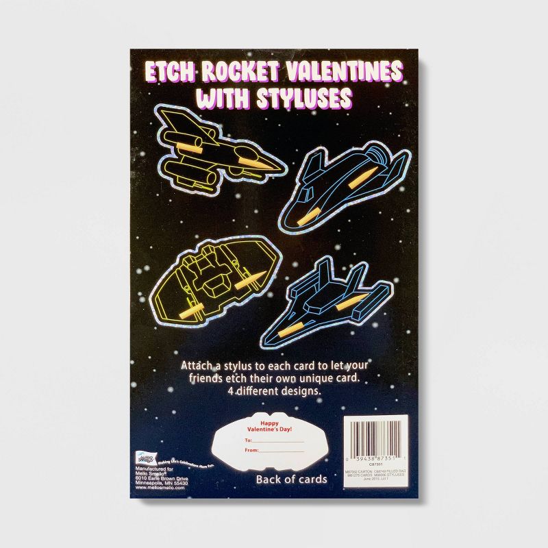 16ct Valentines Rocket Metallic Etch Kit