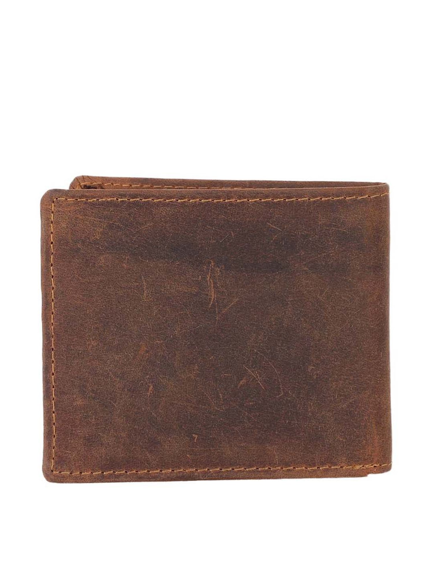 Alvaro Castagnino Brown Leather Bi-Fold Wallet for Men