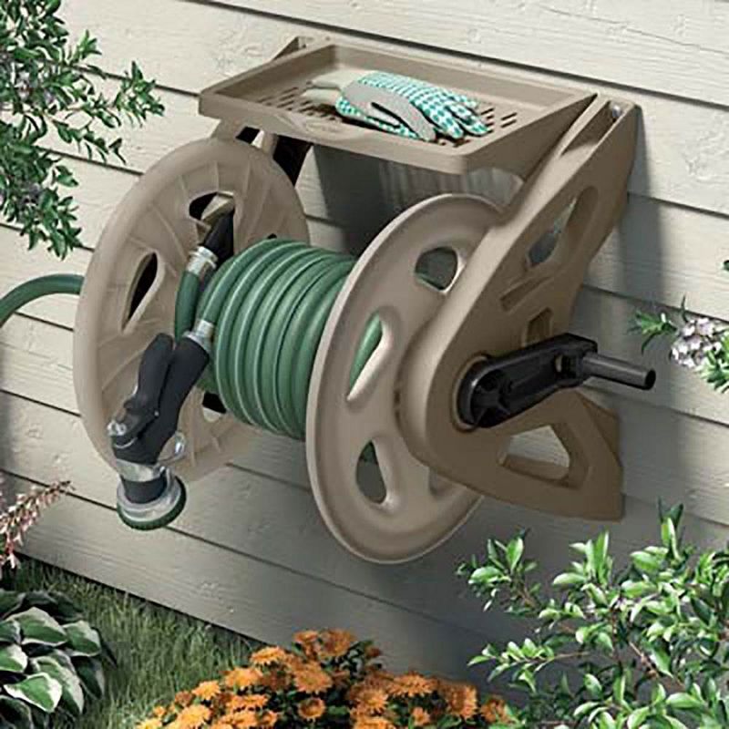 Suncast Swivel Smart Trak Hose Hideaway 225 Foot Hose Reel Storage Bin (3 Pack)
