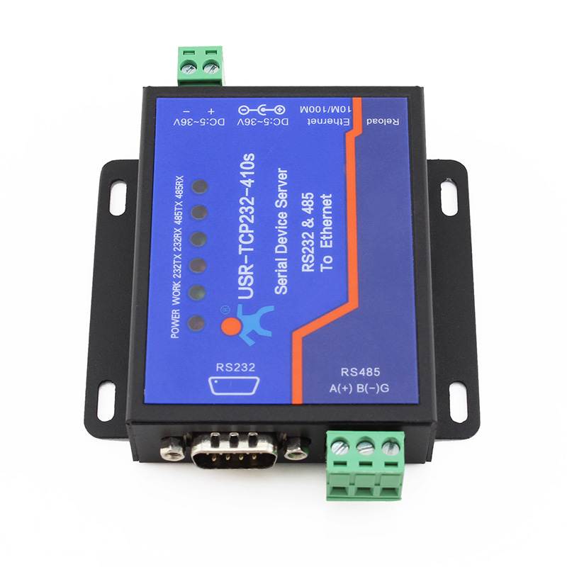 USRIOT USR-TCP232-410S Terminal Power Supply RS232 RS485 to TCP/IP Converter Serial Ethernet Serial Device Server
