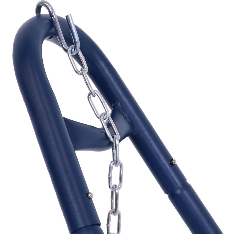 Sunnydaze Universal Multi-Use Heavy-Duty Steel 2-Person Hammock Stand for 9' to 14' Hammocks - 550 lb Weight Capacity - Blue