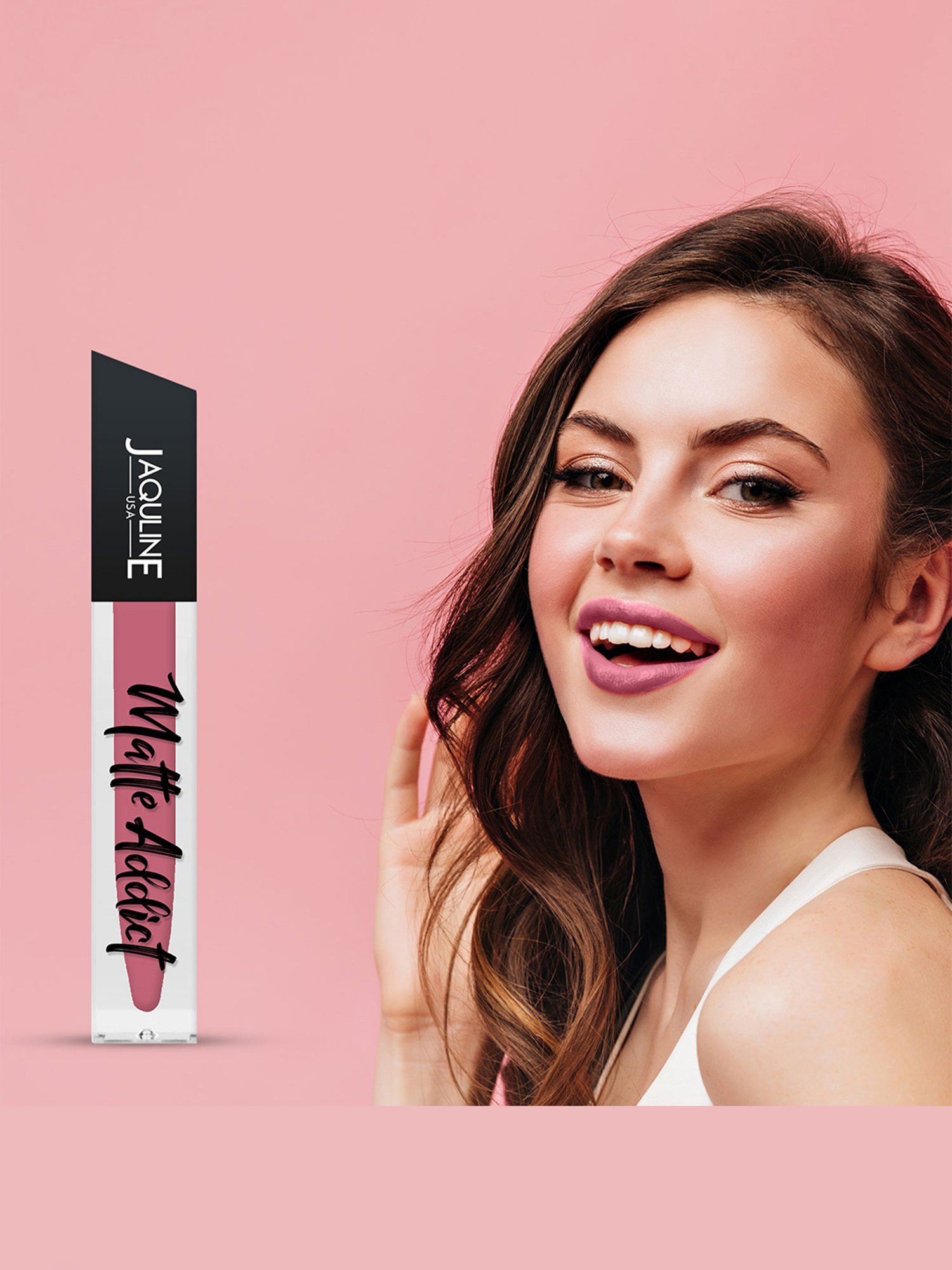 Jaquline USA Matte Addict Liquid Lipstick Babe Alert - 4 ml