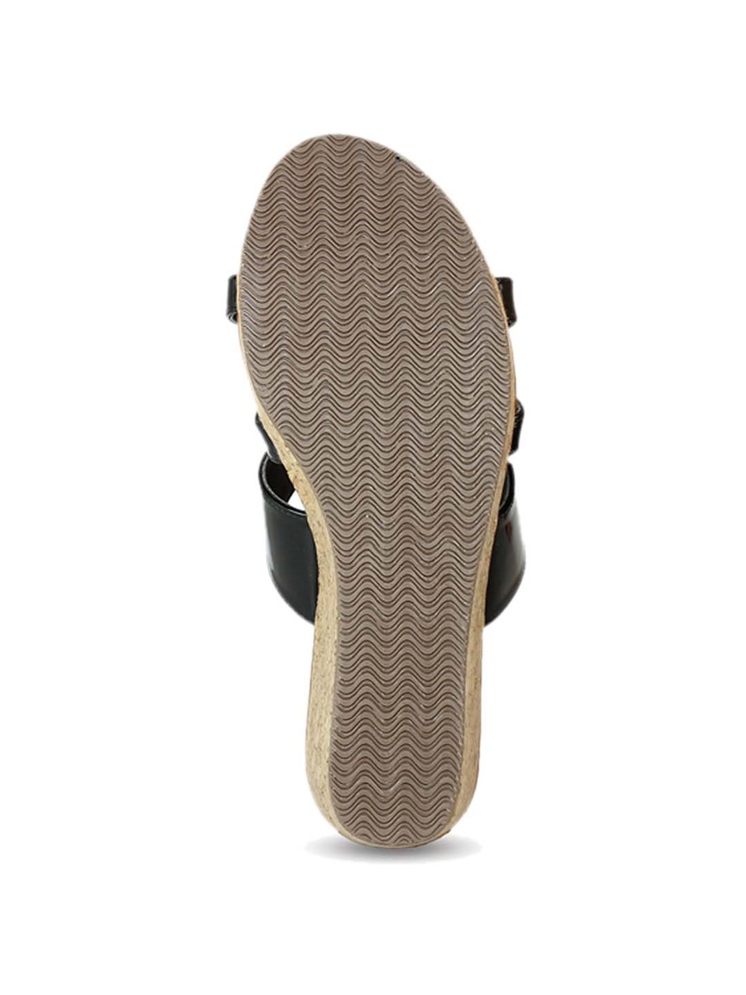 Design Crew Women's Black Cross Strap Sandals