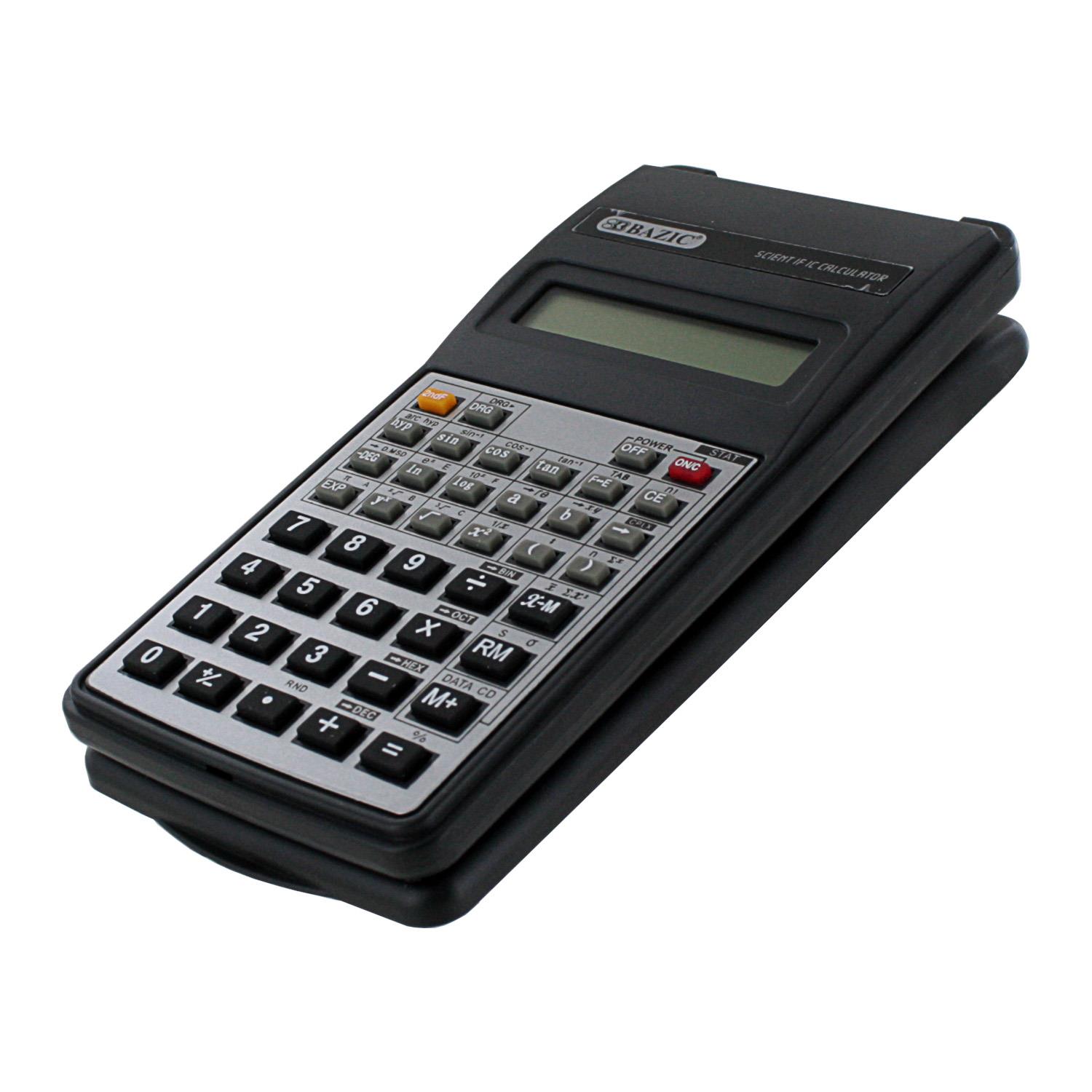 Bazic 10-Digit Scientific Calculator with Flip Cover, Black (3003)