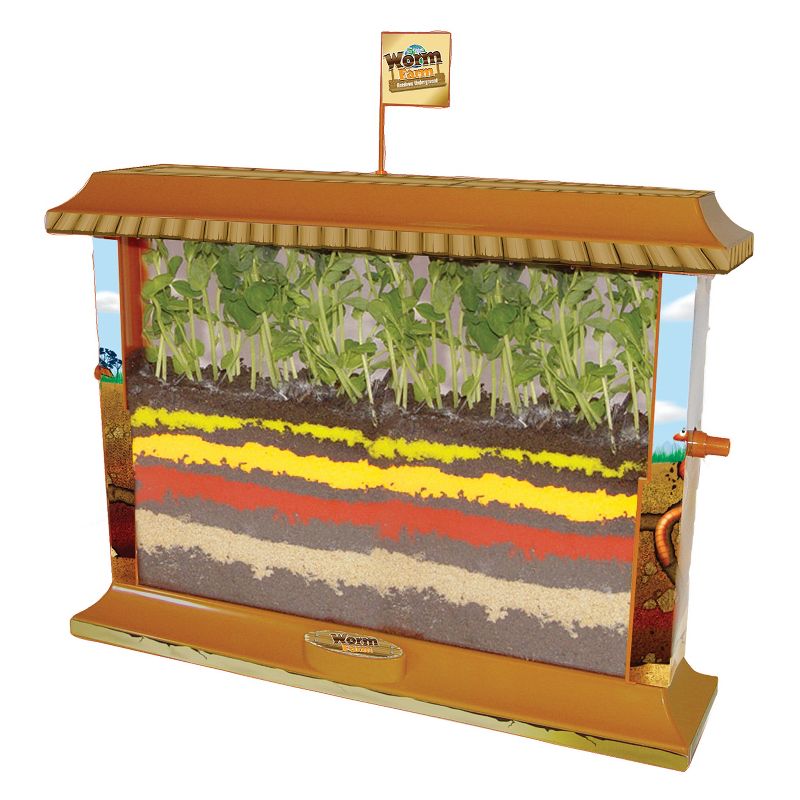 WILD! Science Worm Farm -STEM Kit for Kids Aged 6+ - Easy Assembly - Worm Farm, Colored Sand, Accessories and Education & Instruction Booklet