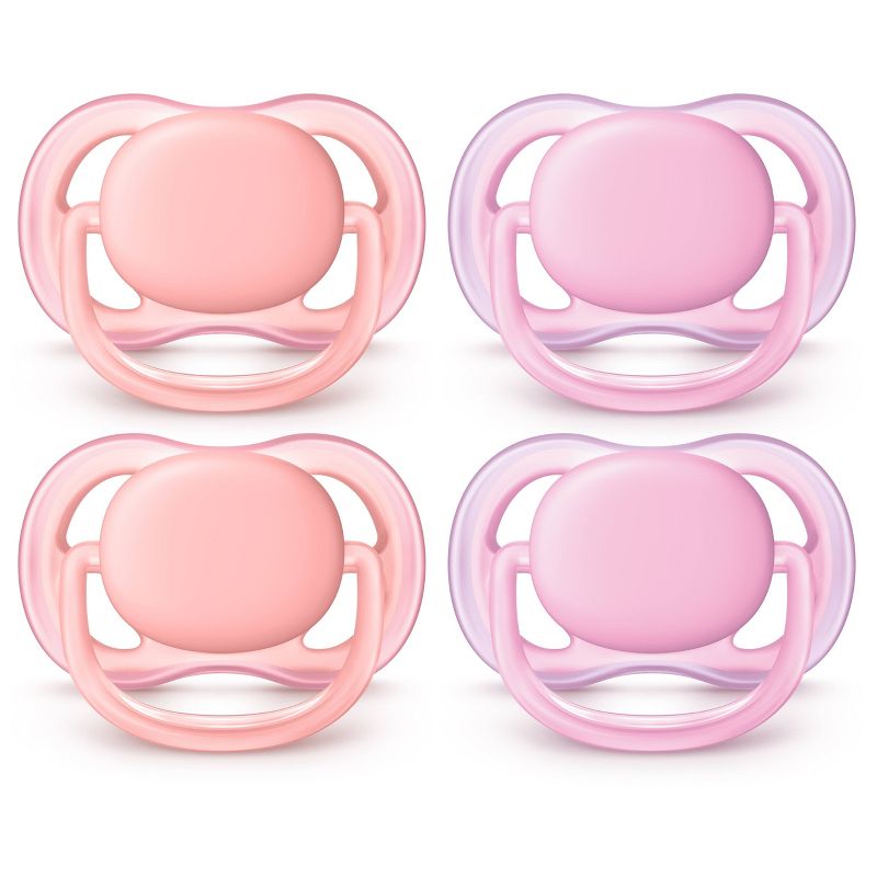 Philips Avent Ultra Air Pacifier 0-6m - Pink/Peach - 4pk
