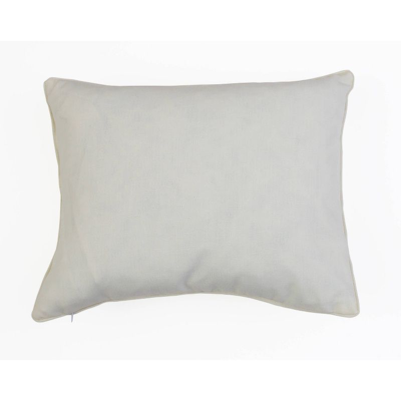 Décor Therapy 14"x18" Home Sequin Script Faux Linen Throw Pillow Cream/Gold