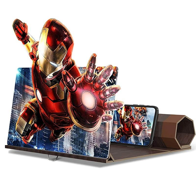 12inch Screen Magnifier for Smartphone UltraClear Roll Folding Mobile Phone Screen HD Stand Movie Amplifying Projector for MoviesVideos and Gaming