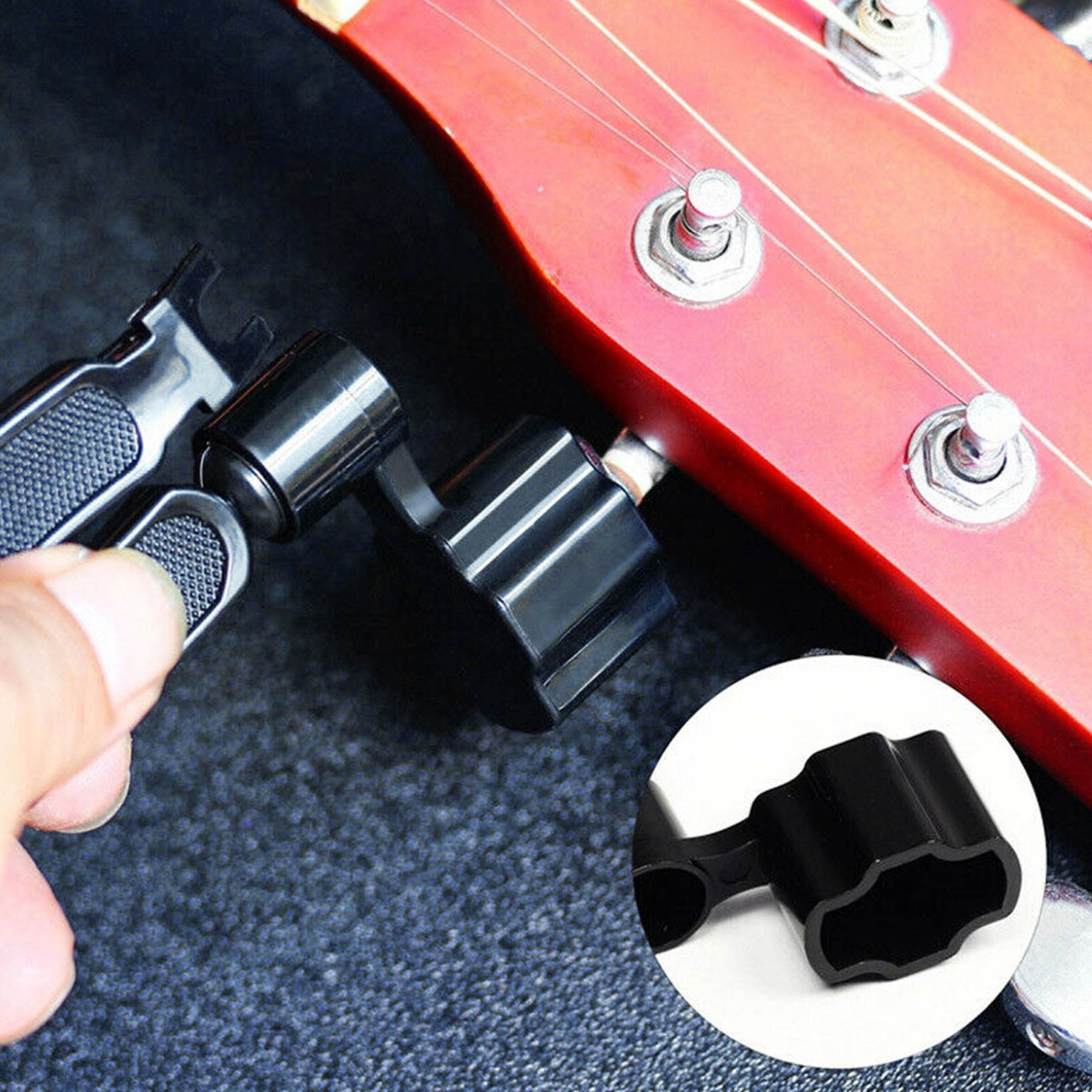 50 x Guitar String Changer 3 in 1 Strings Cutter Winder Pin Puller i-t78