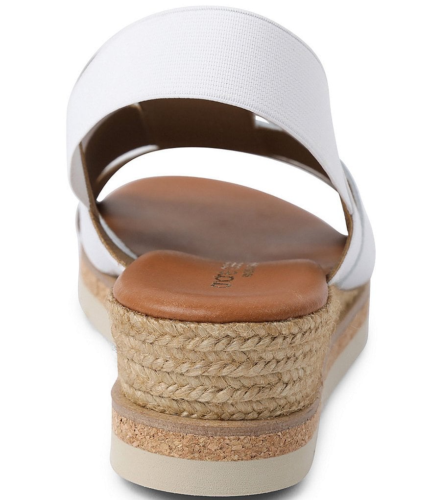 Andre Assous Prish Leather Platform Wedge Slingback Espadrille Sandals