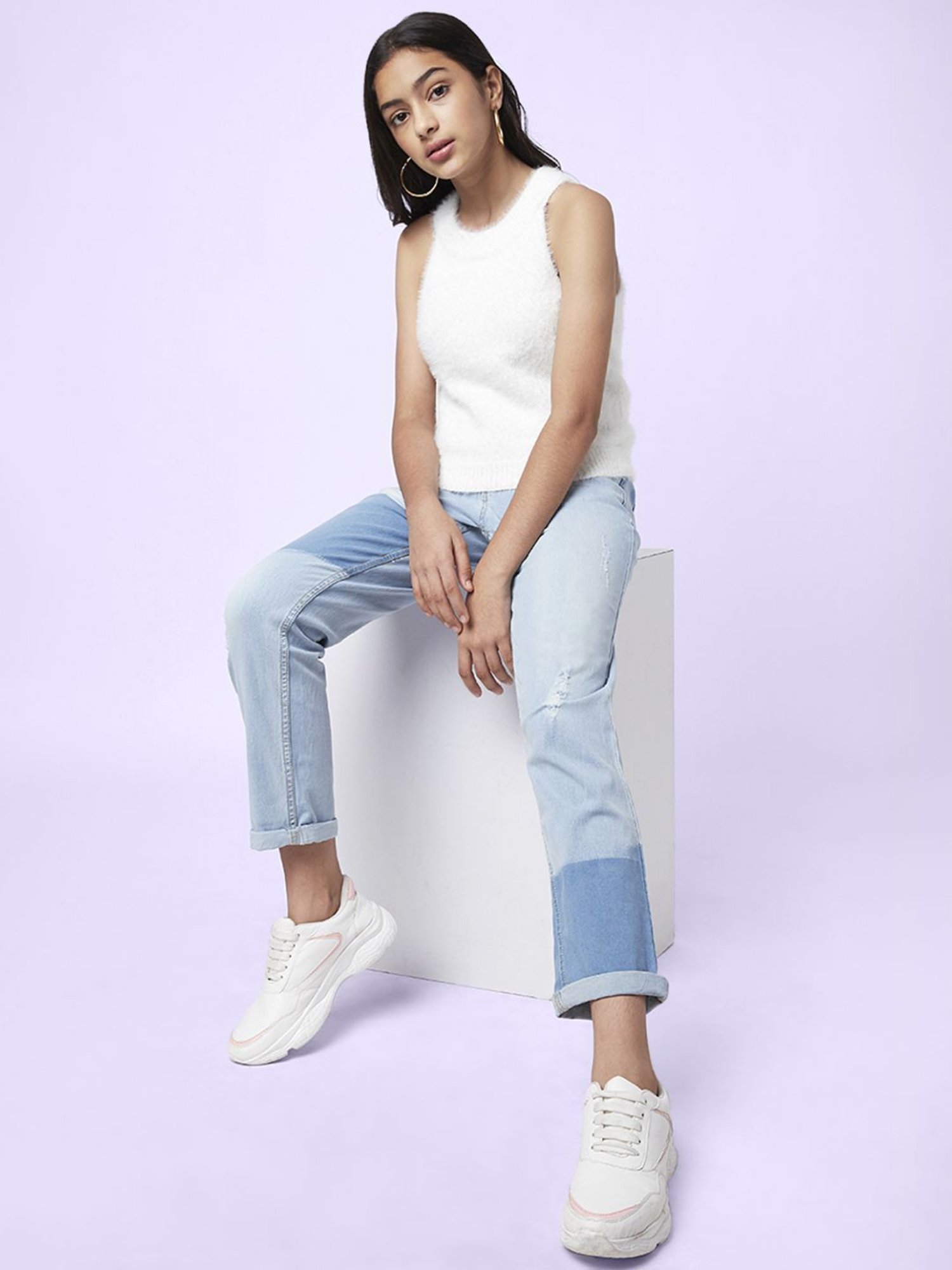 Coolsters by Pantaloons Kids Off-White Cotton Regular Fit Sweater