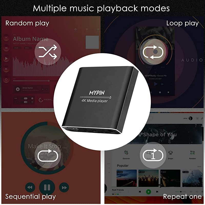 Media Player Digital HDMIAVCoaxial Out for MP4 PPT MKV AVI with Remote Control Read USB DrivesTF CardUSB MouseKeyboardHDMI up to 71 Surround Sound