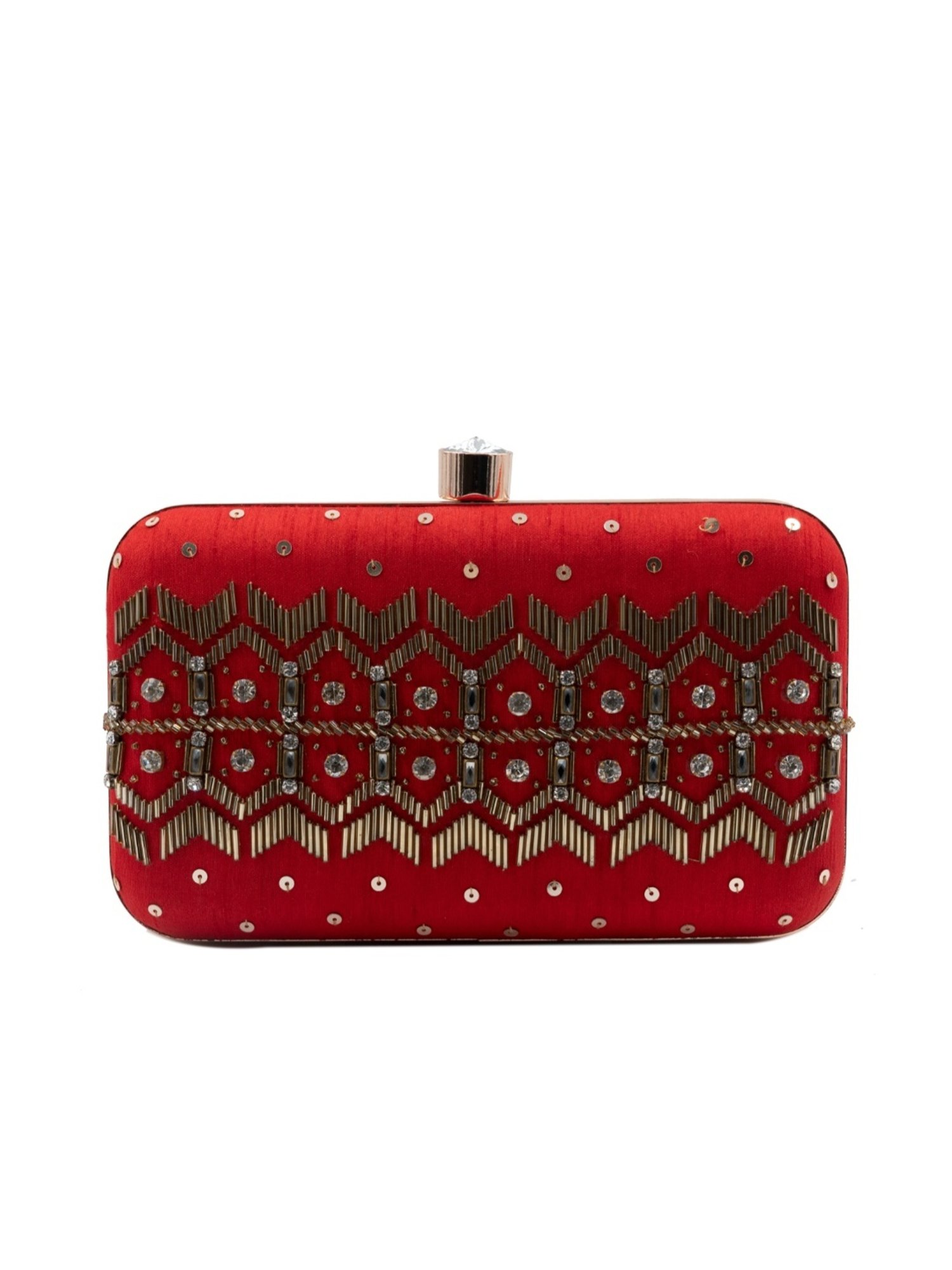 Sugarcrush Red Luxury Embroidered Small Clutch