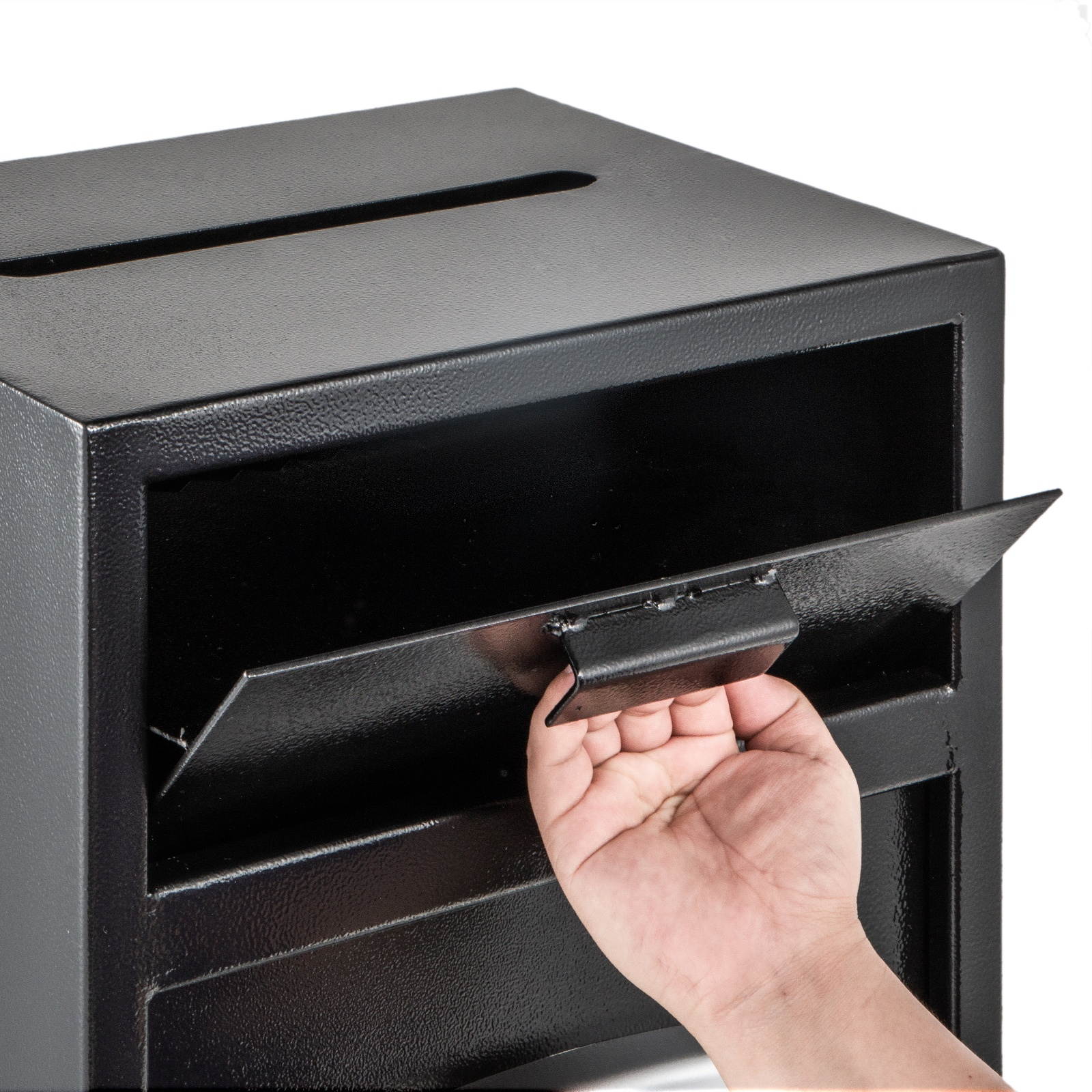 VEVOR Digital Depository Safe Made of Carbon Steel Deposit Safe Electronic Code Lock Depository Safe with Deposit Slot Restaurant Safe with Two Emergency Keys Depository Box for Home Hotel and Office