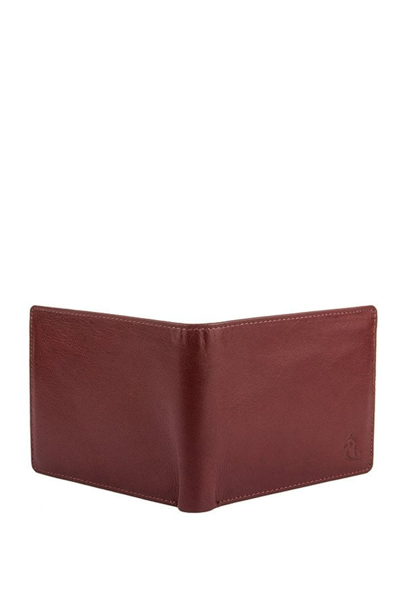 Kara Dark Brown Solid Leather Bi-Fold Wallet