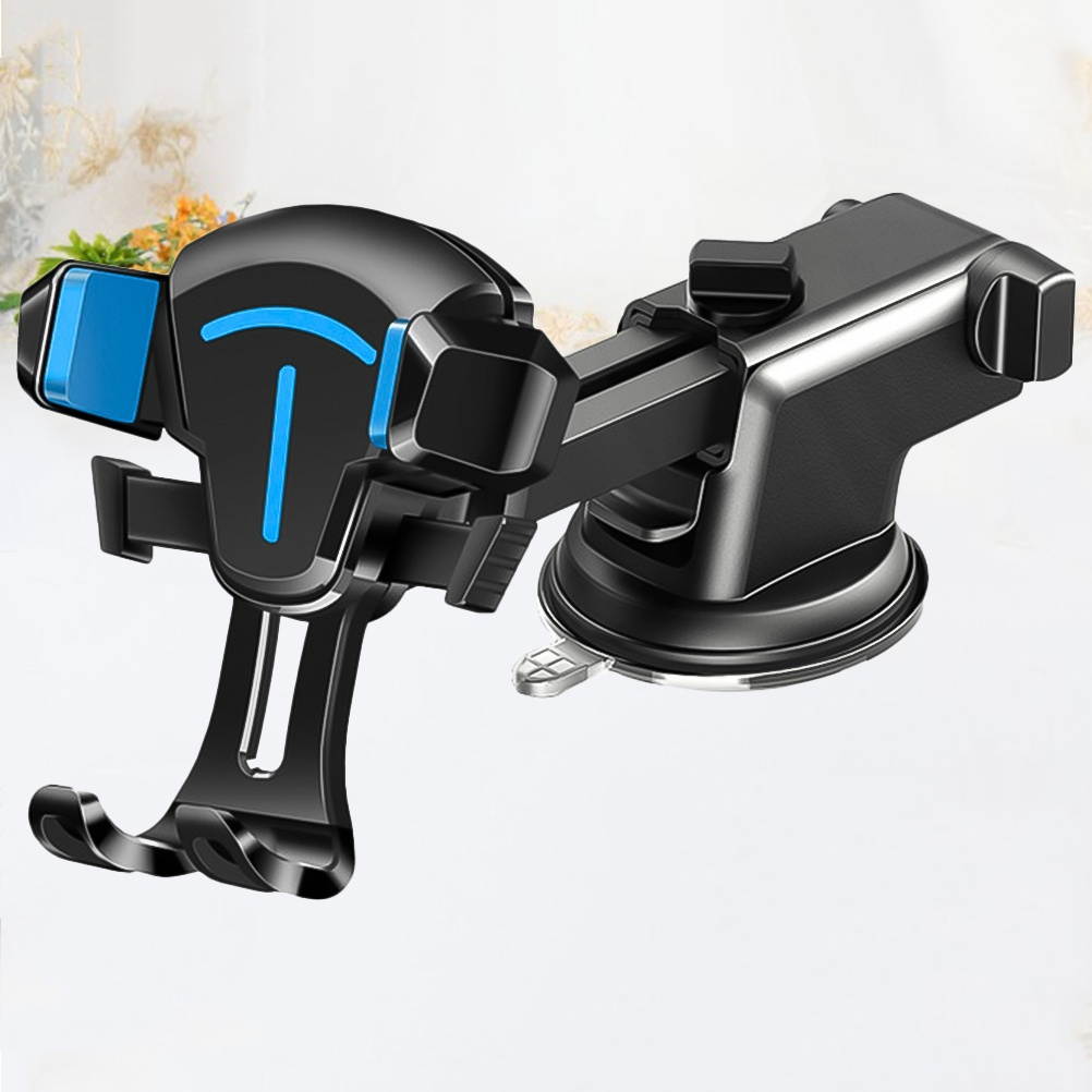 1pc Vehicle Phone Bracket Car Phone Holder Phone Bracket Phone Stand Mount Multifunctional Car Phone Rack (2-in-1 Blue)