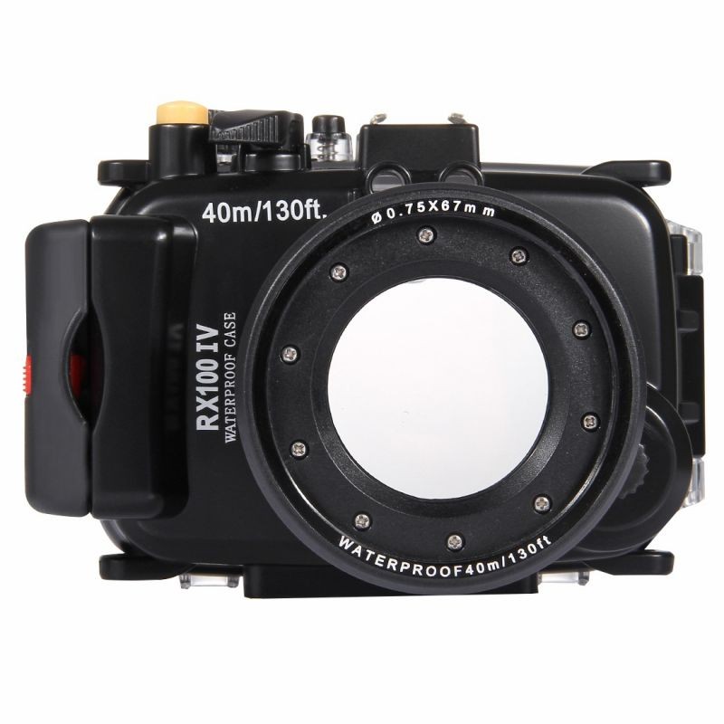 40m Underwater Depth Diving Case Waterproof Camera Housing for Sony RX100 IV Black