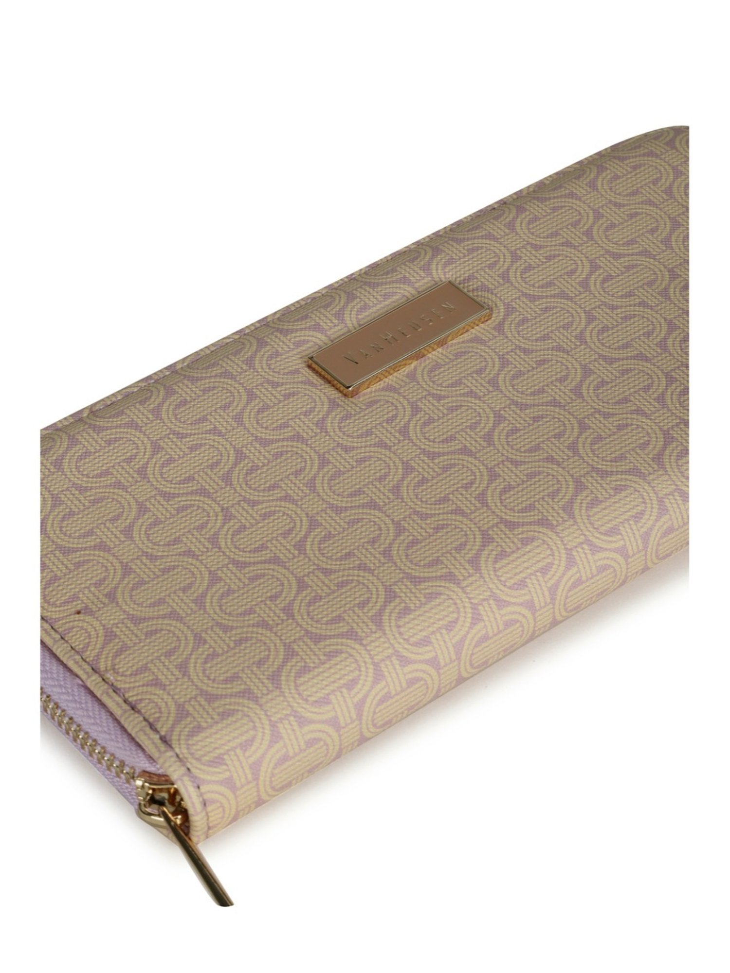 Van Heusen Beige Printed Zip Around Wallet for Women