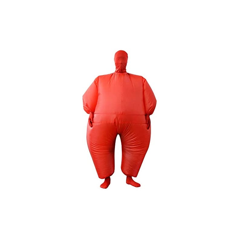 Adult Inflatable Full Body Jumpsuit Cosplay Costume Halloween Funny Fancy Blow Up Costumes for Party Dress Red