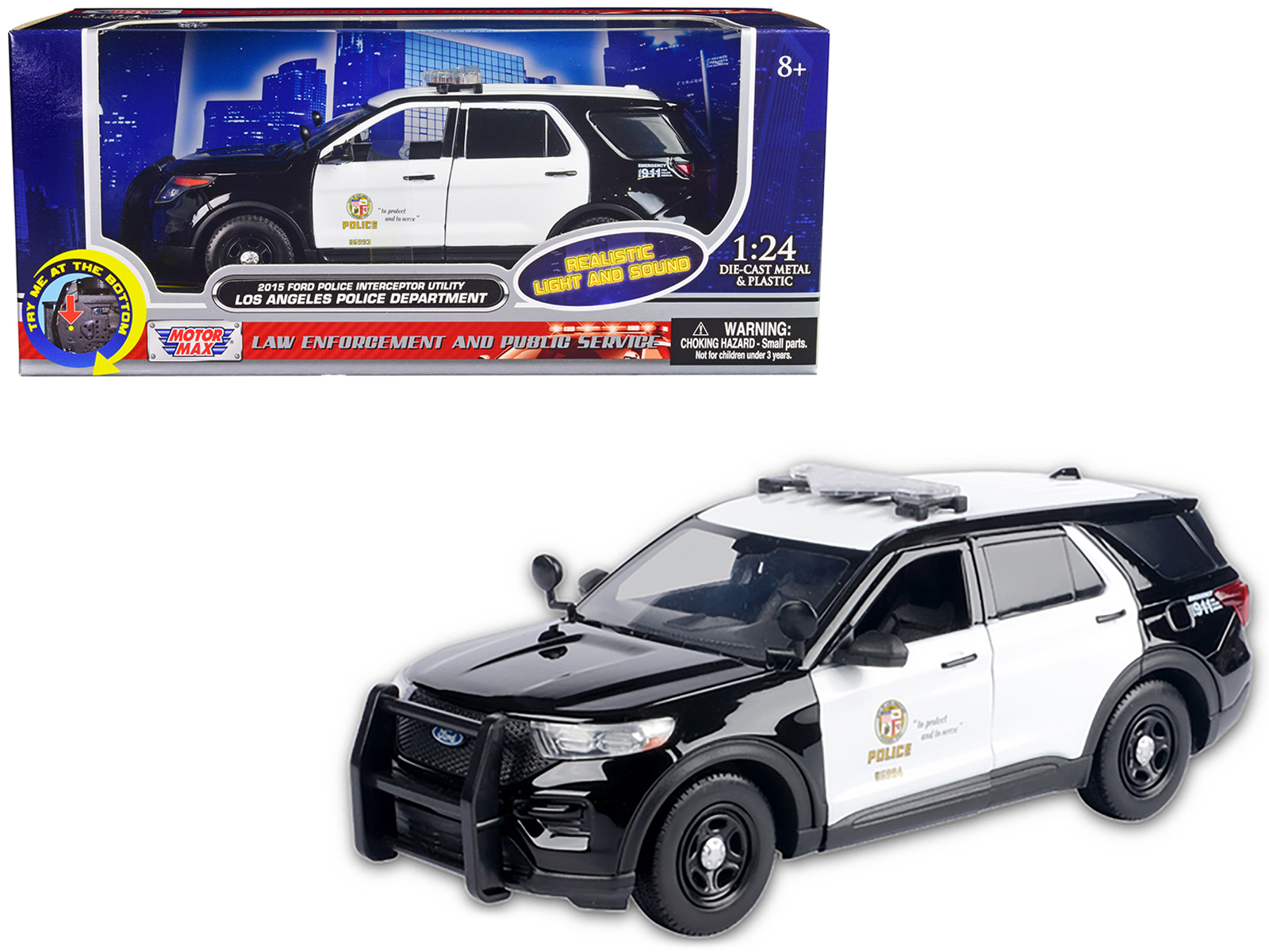 2022 Ford Police Interceptor Utility "RCMP (Royal Canadian Mounted Police)" White "Law Enforcement and Public Service" Series 1/43 Diecast Model Car by Motormax