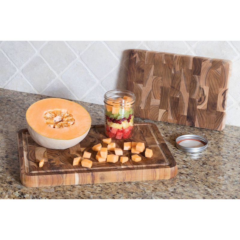 Lipper International 12"X8" Teak Cutting Board