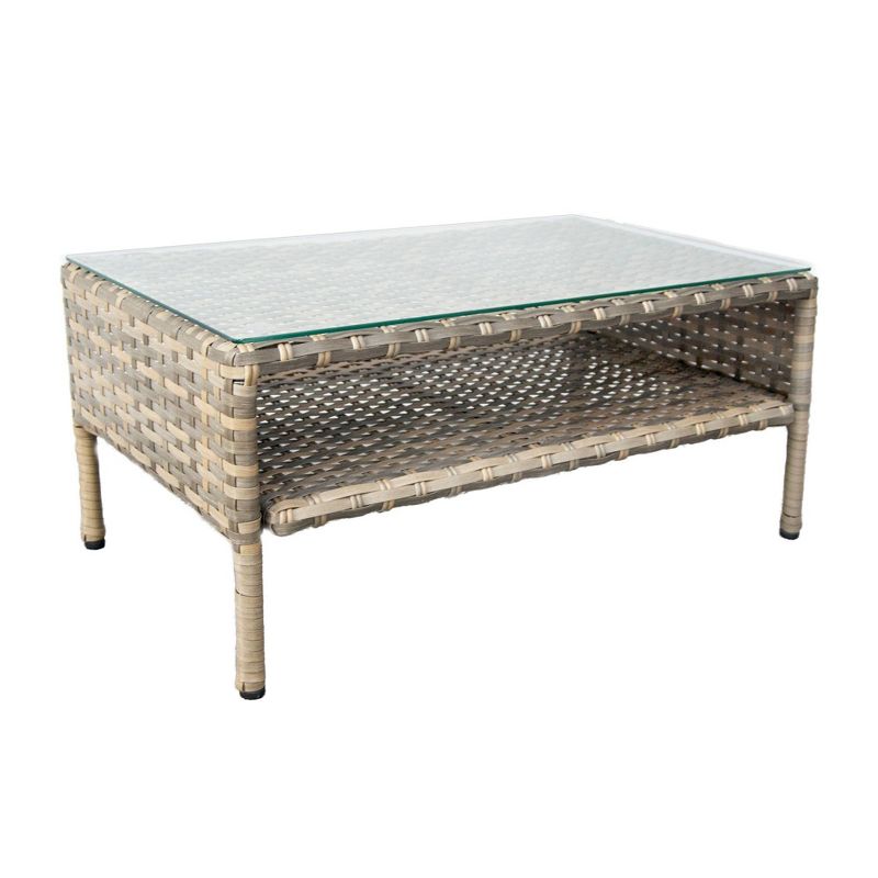 4pc Wicker Stackable Patio Conversation Set - Peaktop