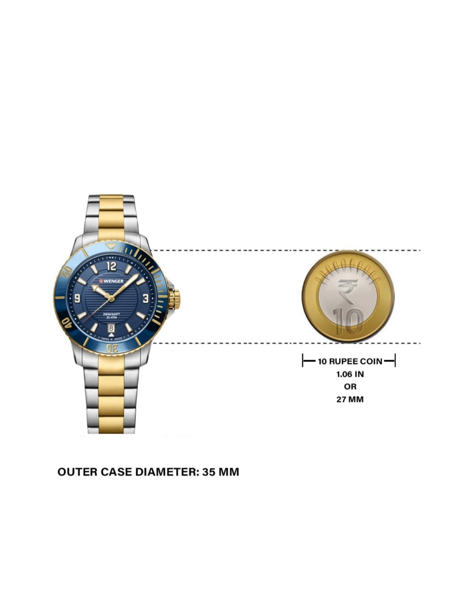 Wenger Swiss Made 01.0621.114 Seaforce Small Analog Watch for Women