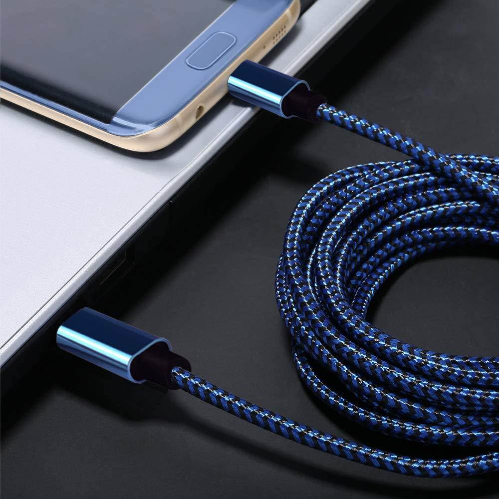 Micro USB Cable Android Tablet Charger Fast Long Charging Cord 10 FT 3Pack Braided Android Phone Charger For Samsung Galaxy S7/S6/S4/J7/J3/Note5/Tab 3/4/A/E,LG V10 PS4 Xbox One
