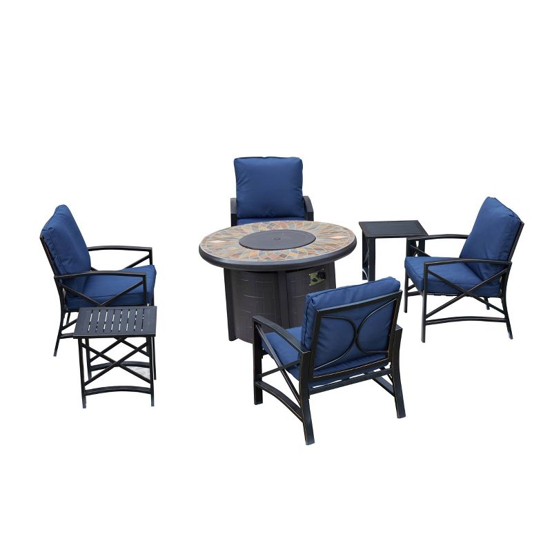 6pc Patio Fire Seating Set - Patio Festival
