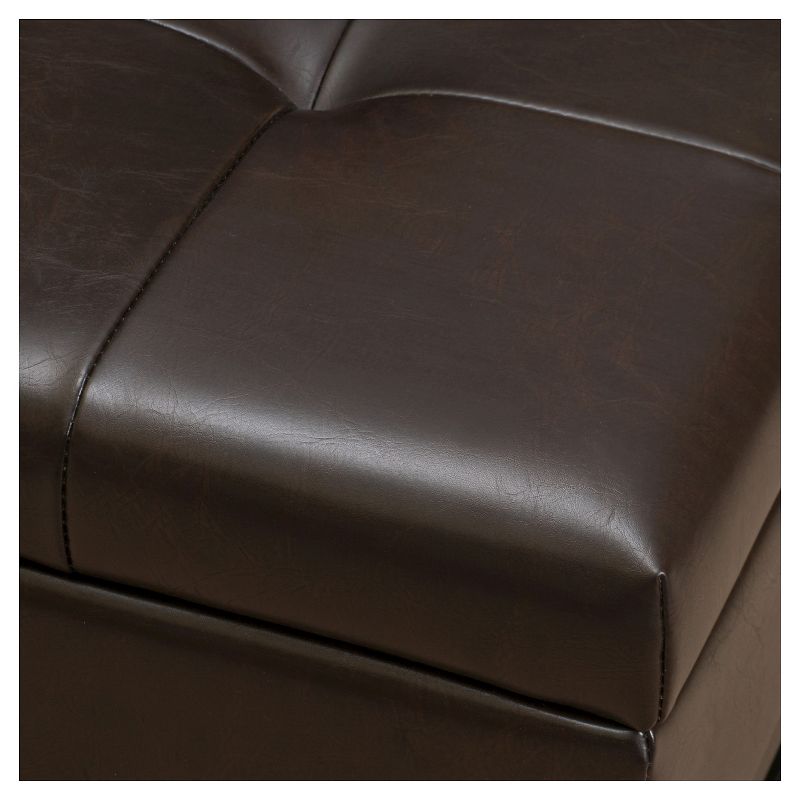 Miriam Wood Storage Ottoman - Brown - Christopher Knight Home