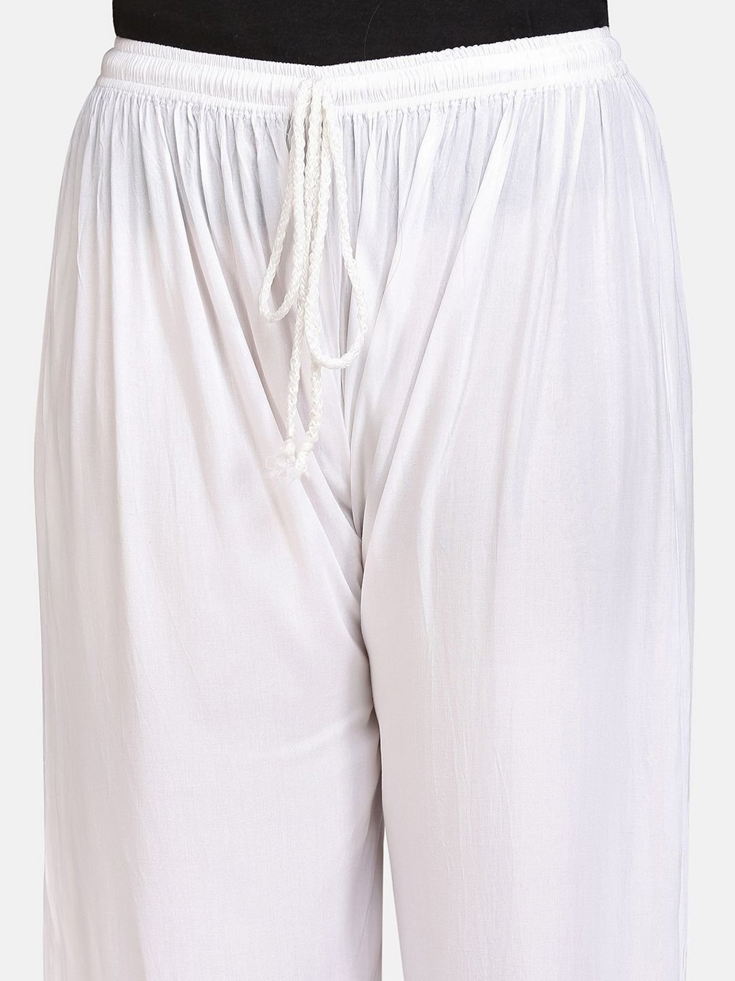 SHADES White Chikankari Pants
