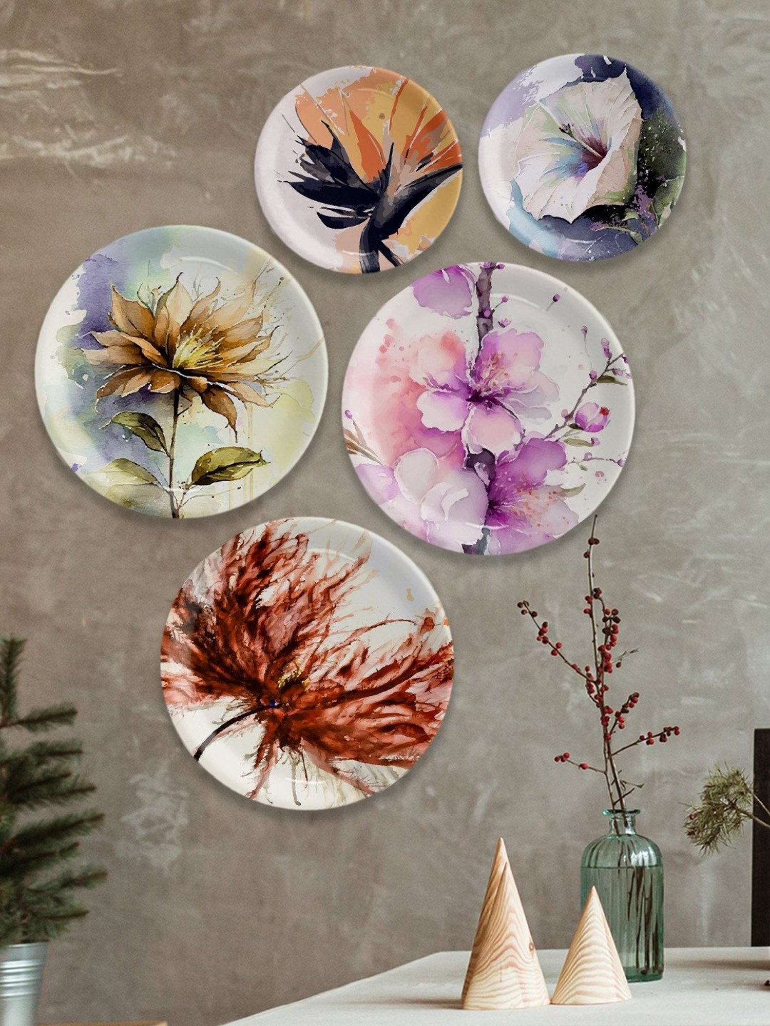 Nestroots English Rave Multicolor Porcelain Wall Plate