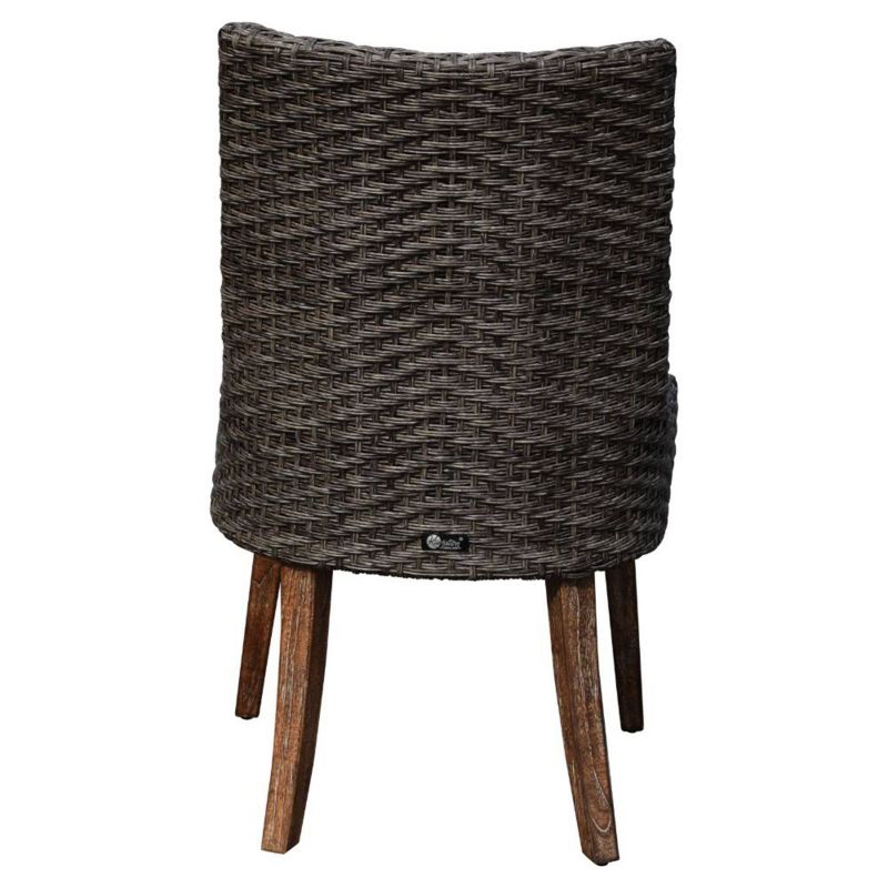 Cosmos FSC Teak 7pc 84" Rectangle Dining Set - Taupe - Courtyard Casual