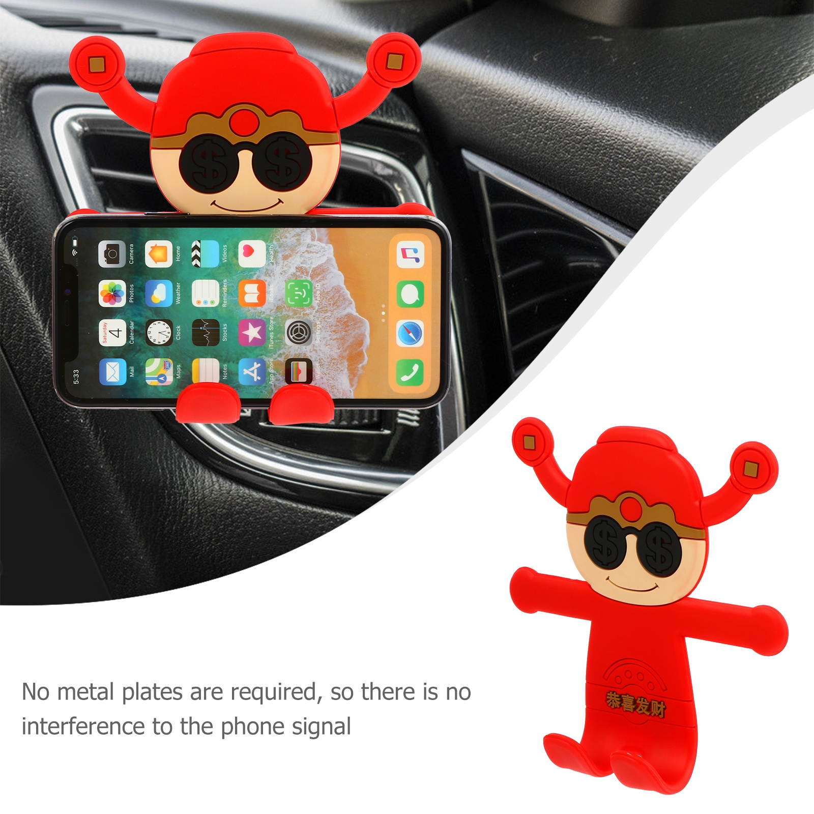 1 Pc Car Air Vent Cellphone Stand Adorable Phone Accessory Navigation Support