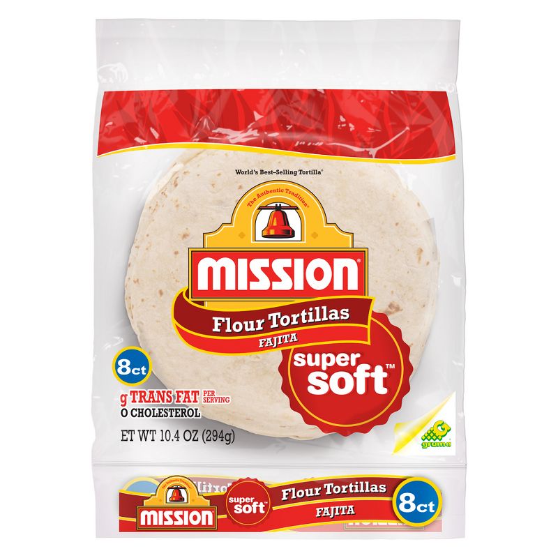 Mission Fajita Size Super Soft Flour Tortillas - 10.4oz/8ct