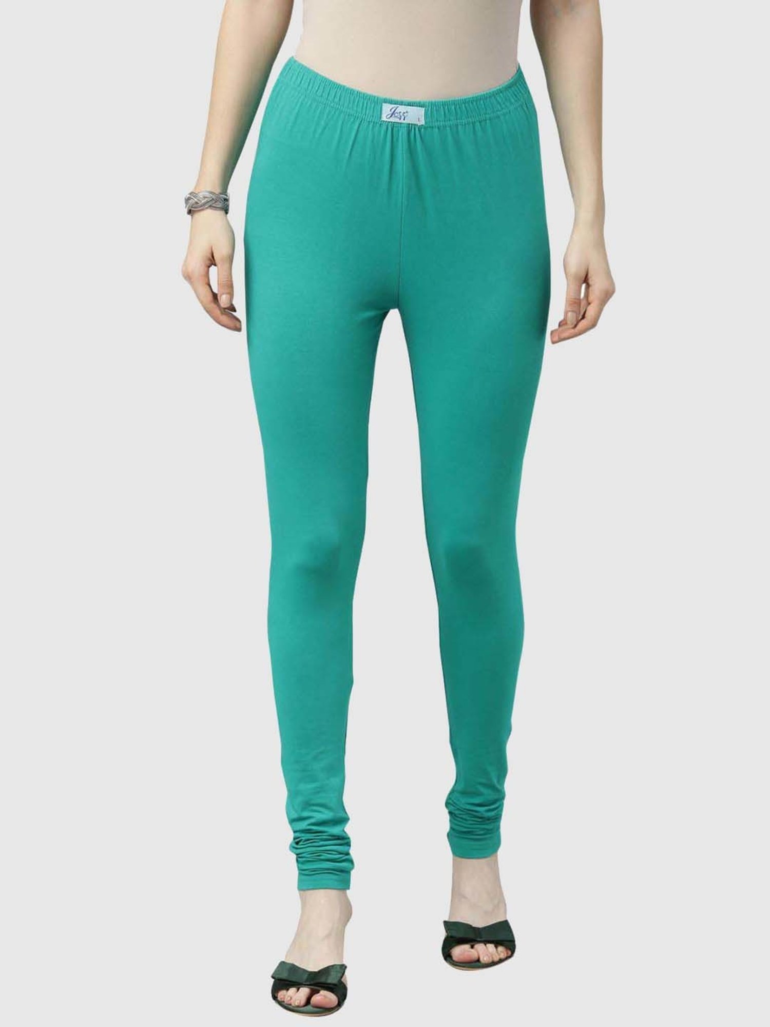 JCSS Beige & Orange Cotton Leggings - Pack Of 3