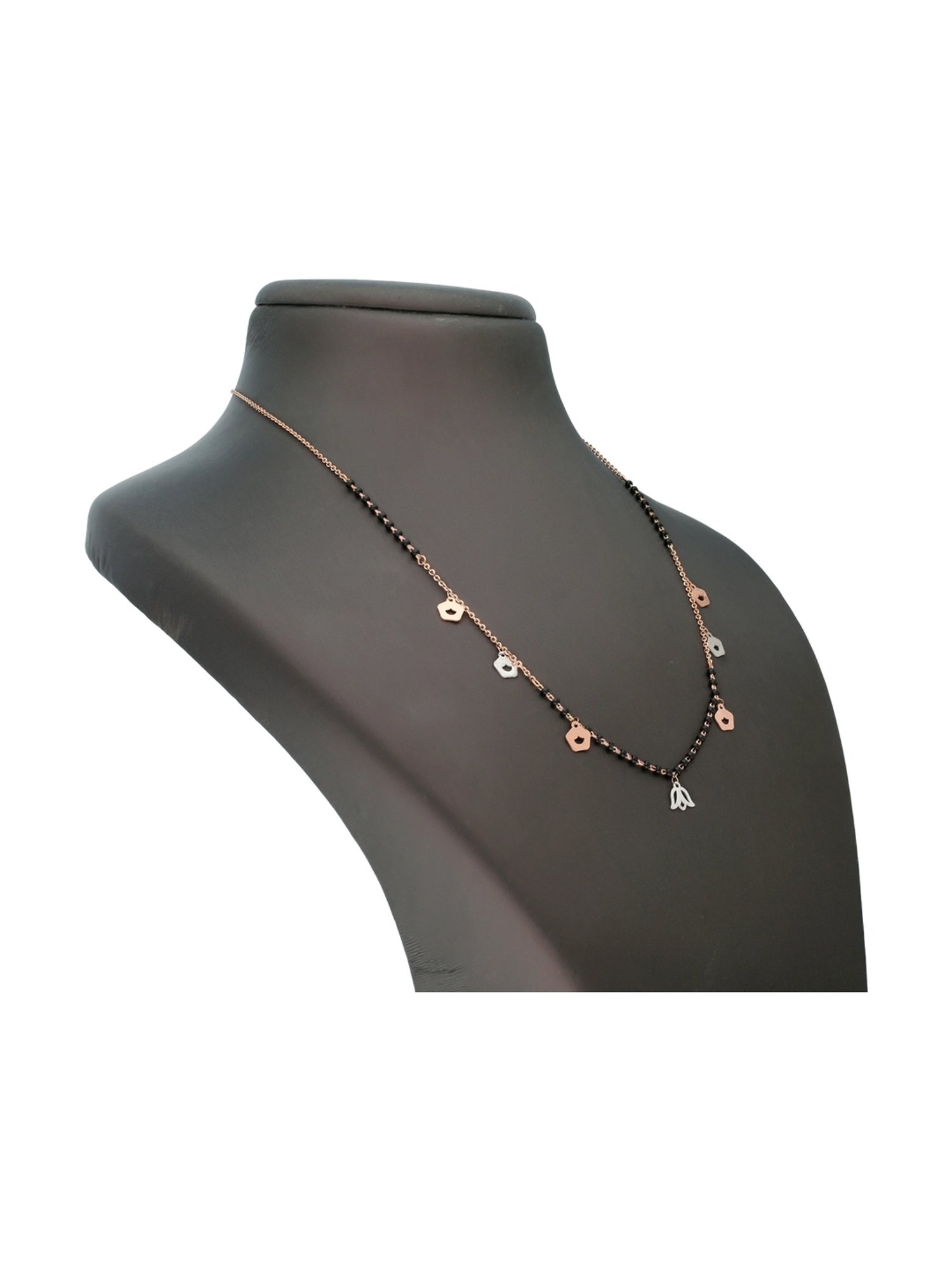 Malabar Gold and Diamonds 18k (750) BIS Hallmark  Two Tone Gold Mangalsutra For Women