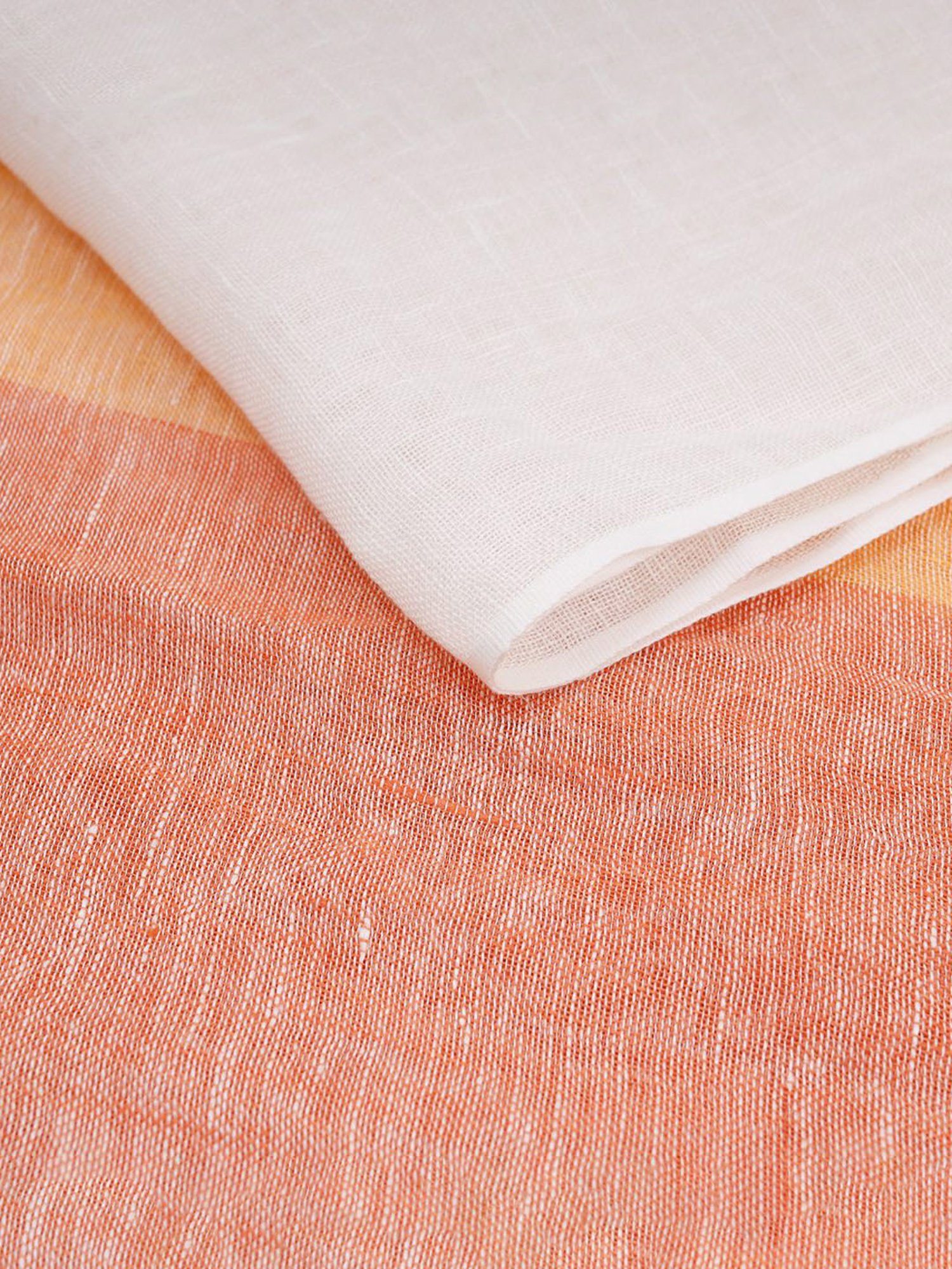 Linen Club Orange Pure Linen Stole