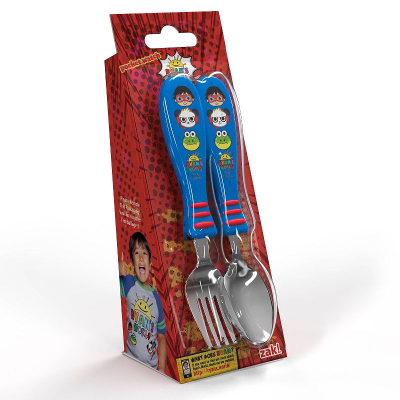 Ryan's World 2pc Stainless Steel Silverware Set - Zak Designs