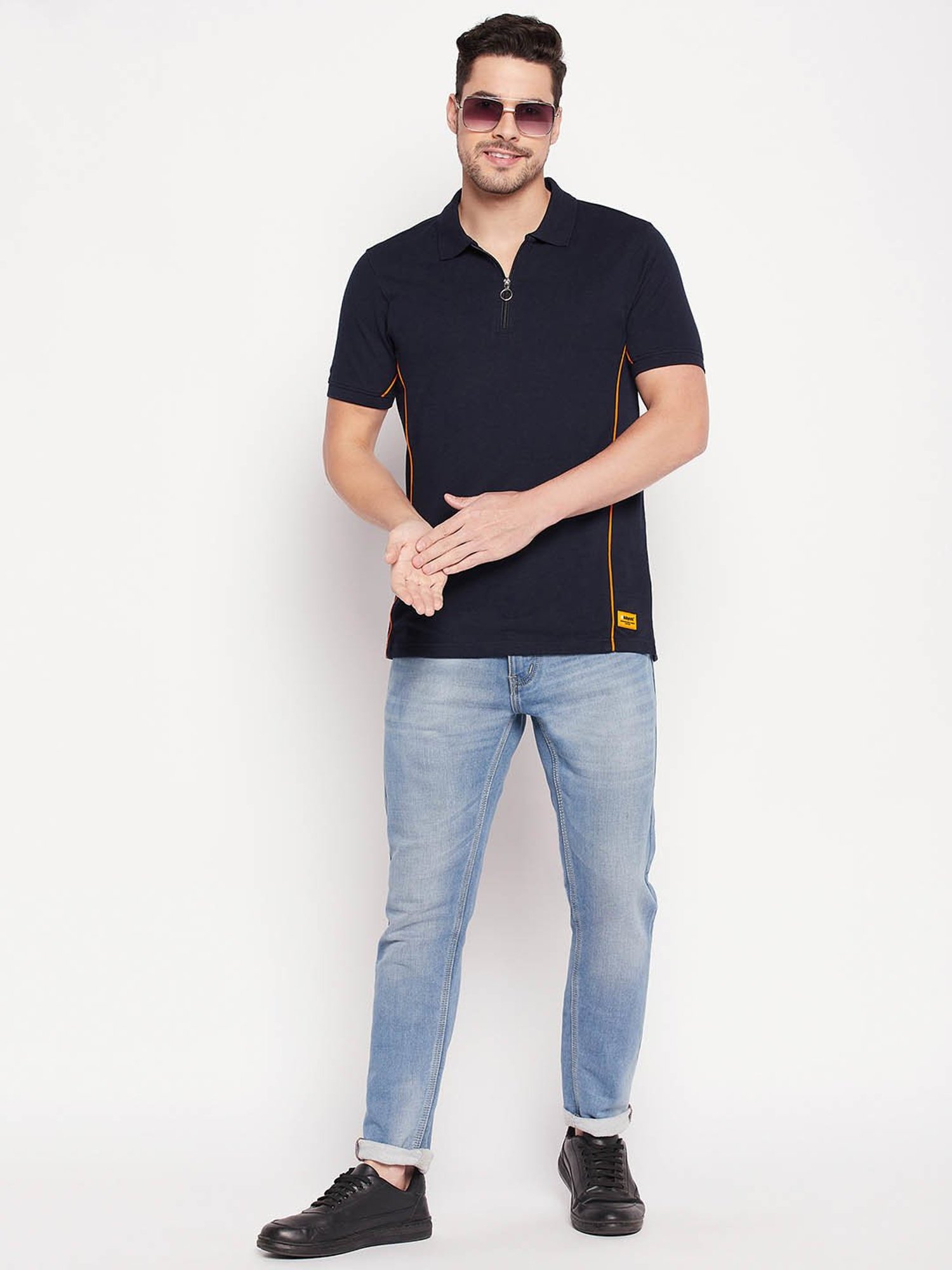 Club York Navy Regular Fit Polo T-Shirt