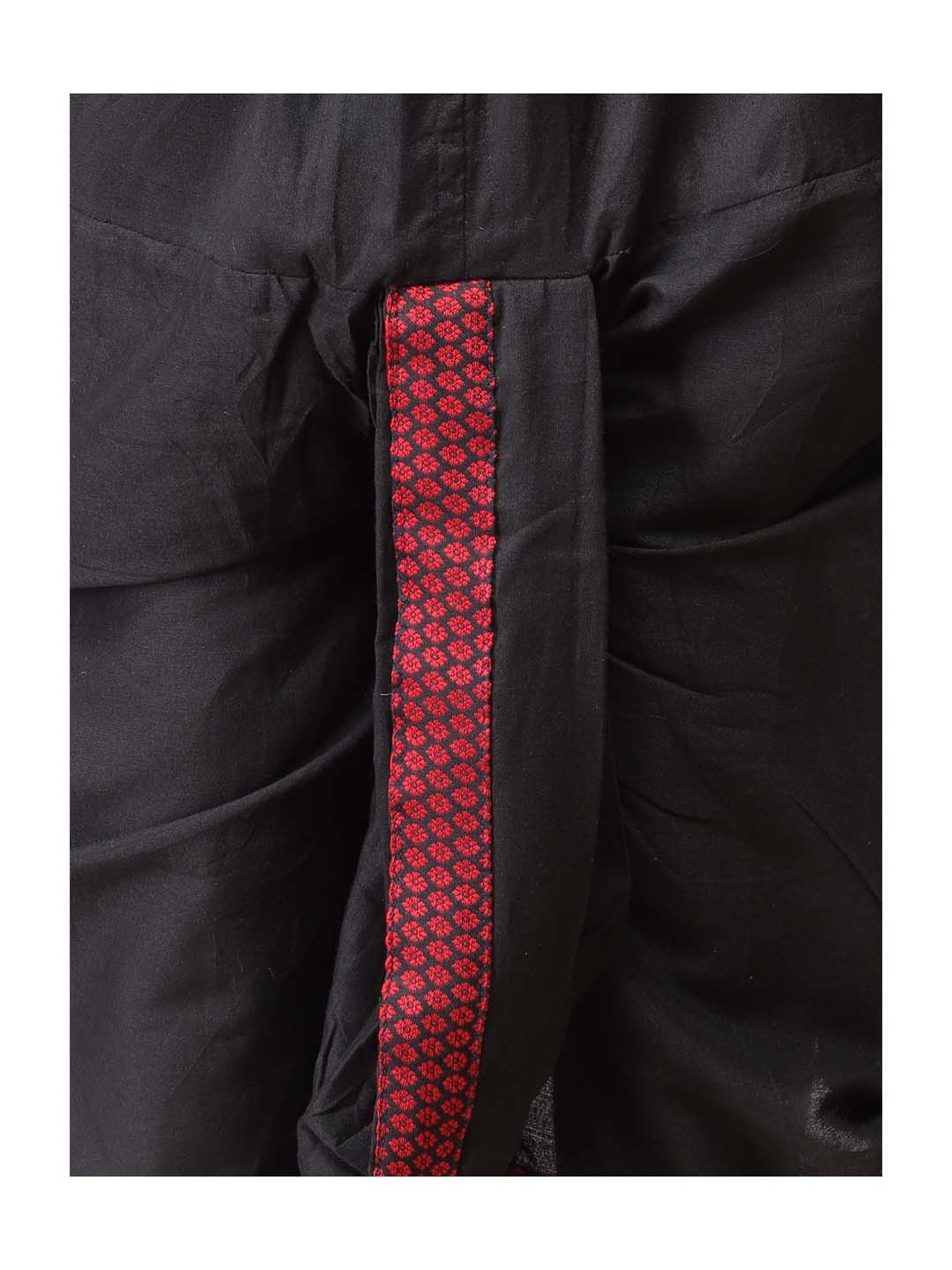 TABARD Kids Maroon & Black Printed Kurta Set